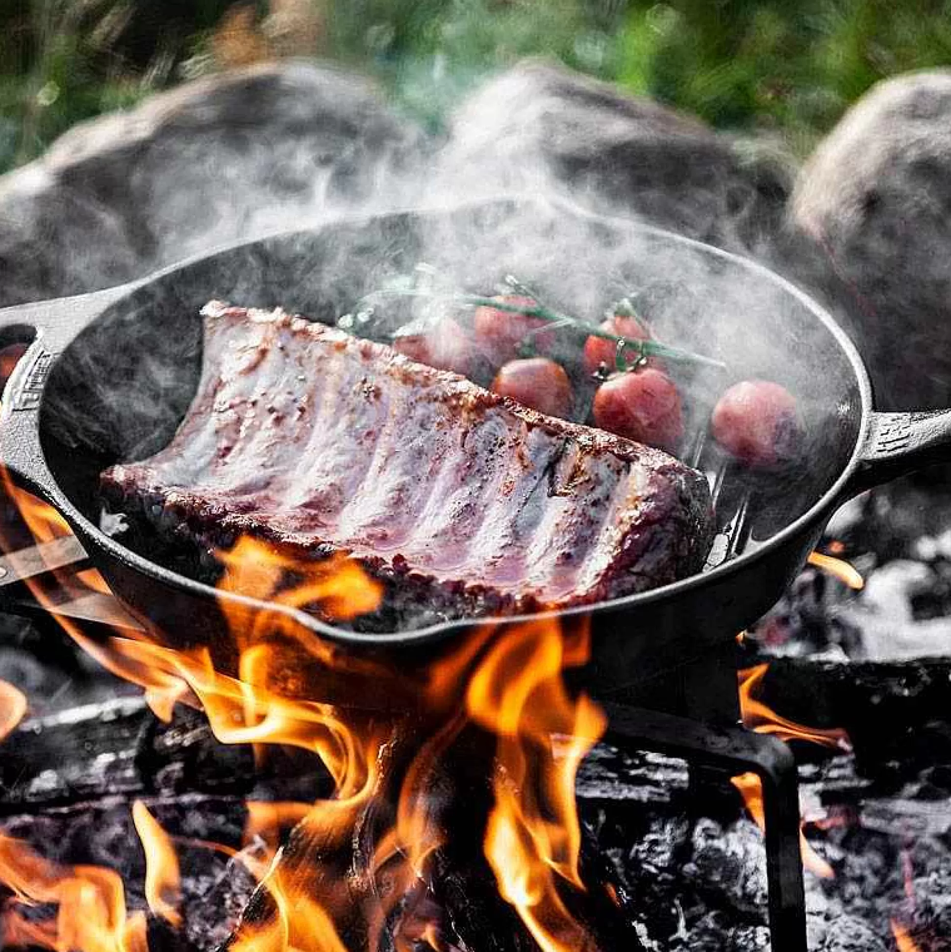 Outlet Grillfeuerpfanne Mit Griff Gusseisenpfannen